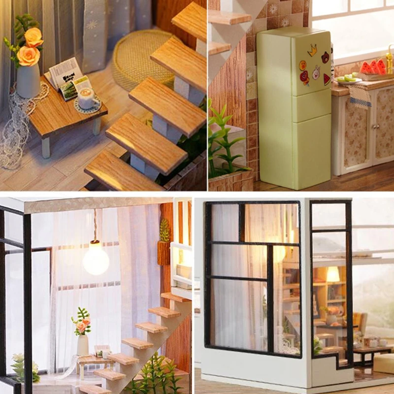 Architecture Model Building Kits Dollhouse with Furniture LED Miniature Wooden MOLD 
Architecture Model Building Kits Dollhouse with Furniture LED Miniature Wooden MOLD