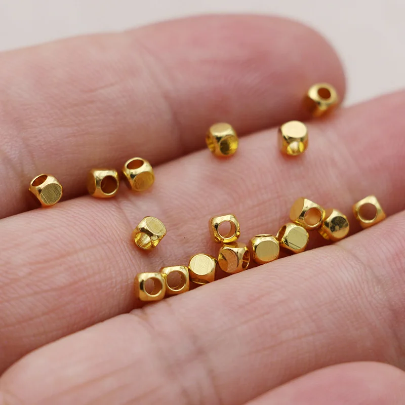 3mm Gold Color Copper Spacer Beads Square Loose Beads for Jewelry Making Bracelet Necklace DIY Accessories Handmade Craft 80PCS
3mm Gold Color Copper Spacer Beads Square Loose Beads for Jewelry Making Bracelet Necklace DIY Accessories Handmade Craft 80PCS
