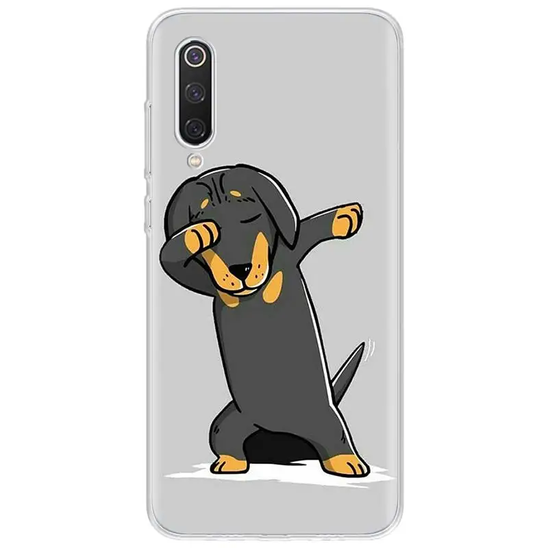 Такса силуэт собака Корпус чехол бампер для телефона чехол-накладка Redmi 4 4A 4X 5 5A 6 6A