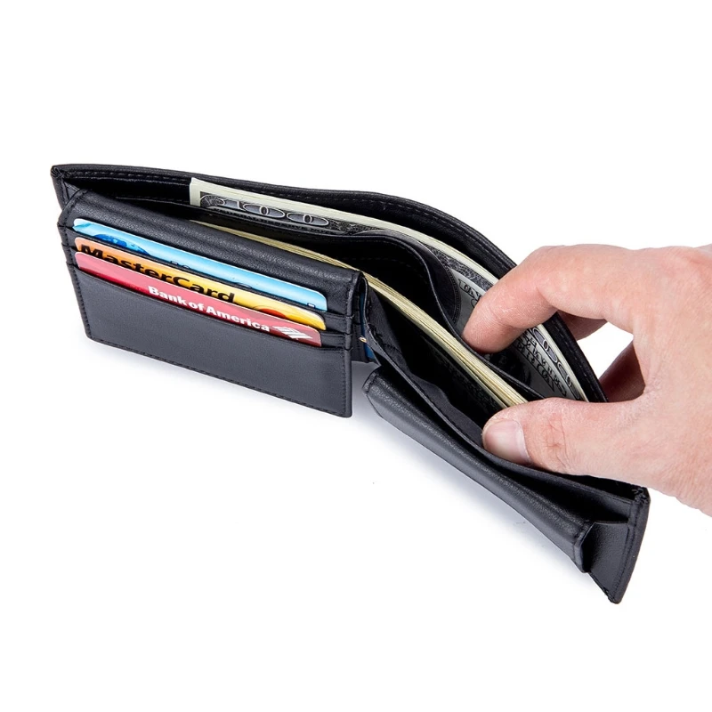 RFID Blocking Leather Bifold Wallet for Men with Coin Pocket Vintage Card Holder
RFID Blocking Leather Bifold Wallet for Men with Coin Pocket Vintage Card Holder