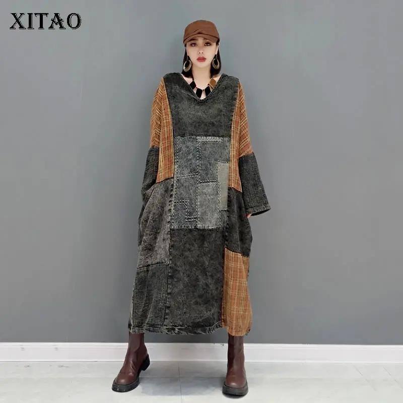 XITAO Autumn New Dress 2021 Fashion Korea Denim Patchwork Long Sleeve O-neck Loose Personality Casual Long Women WMD3880
XITAO Autumn New Dress 2021 Fashion Korea Denim Patchwork Long Sleeve O-neck Loose Personality Casual Long Women WMD3880