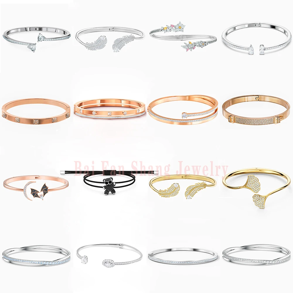 Fashion Jewelry SWA New Thrilling Feathers. Heart Twist Rows Bracelet Original Crystal Female Trend Romantic Jewelry Gift
Fashion Jewelry SWA New Thrilling Feathers. Heart Twist Rows Bracelet Original Crystal Female Trend Romantic Jewelry Gift