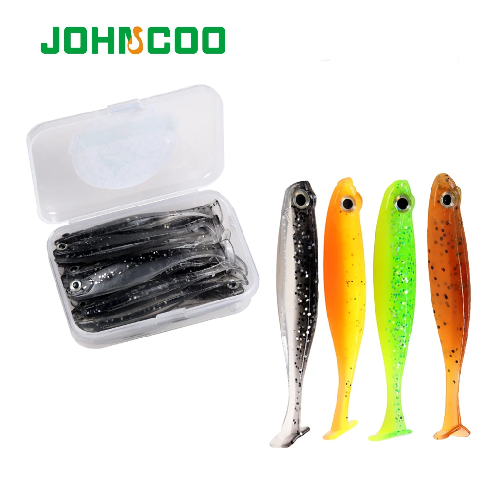 JOHNCOO 20 шт. Мягкая приманка для рыбалки Shad Worm 60 мм 2 г Iscas искусственная рыболовная