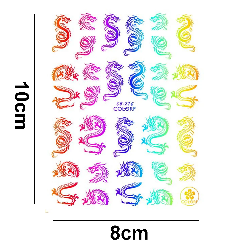 1 Sheet Laser Dragon Phoenix Snake Pattern Nail Stickers Chinese Style DIY Nail Art Decoration Manicure Decals
1 Sheet Laser Dragon Phoenix Snake Pattern Nail Stickers Chinese Style DIY Nail Art Decoration Manicure Decals
