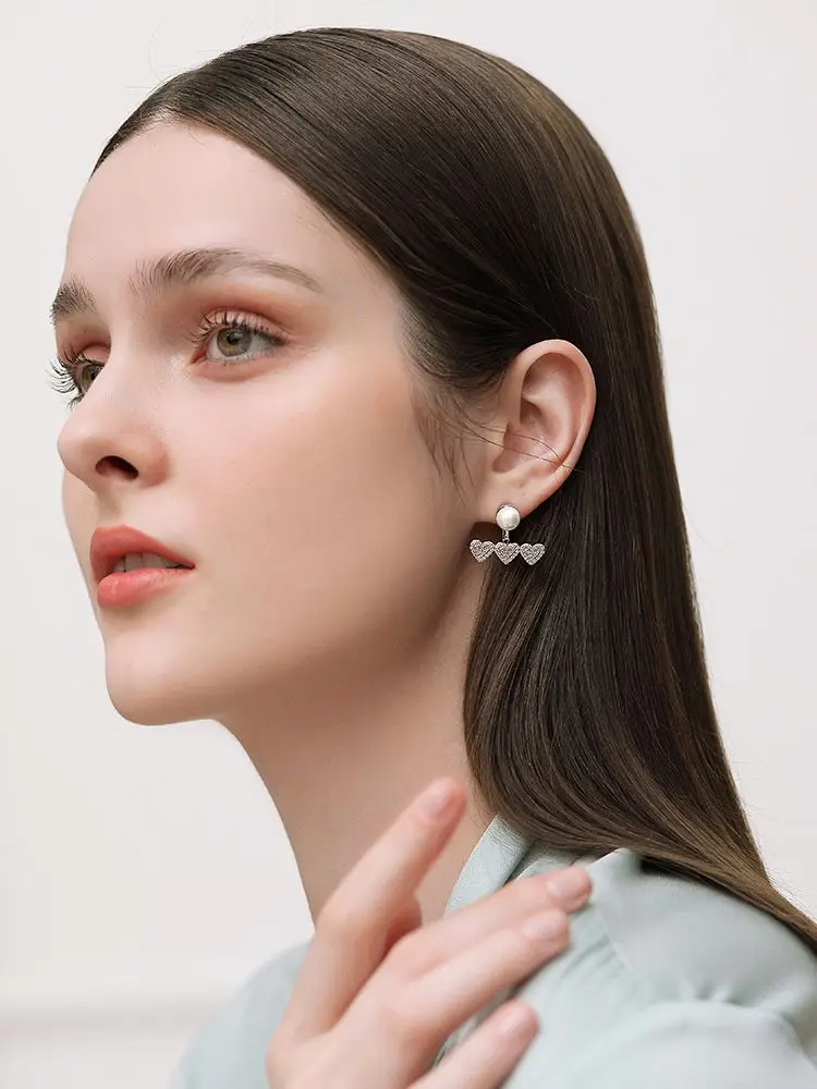 Pearl Heart Drop Earrings 925 Sterling Silver Pixel Charm Zircon Cute Jewelry Accessories For Women
Pearl Heart Drop Earrings 925 Sterling Silver Pixel Charm Zircon Cute Jewelry Accessories For Women