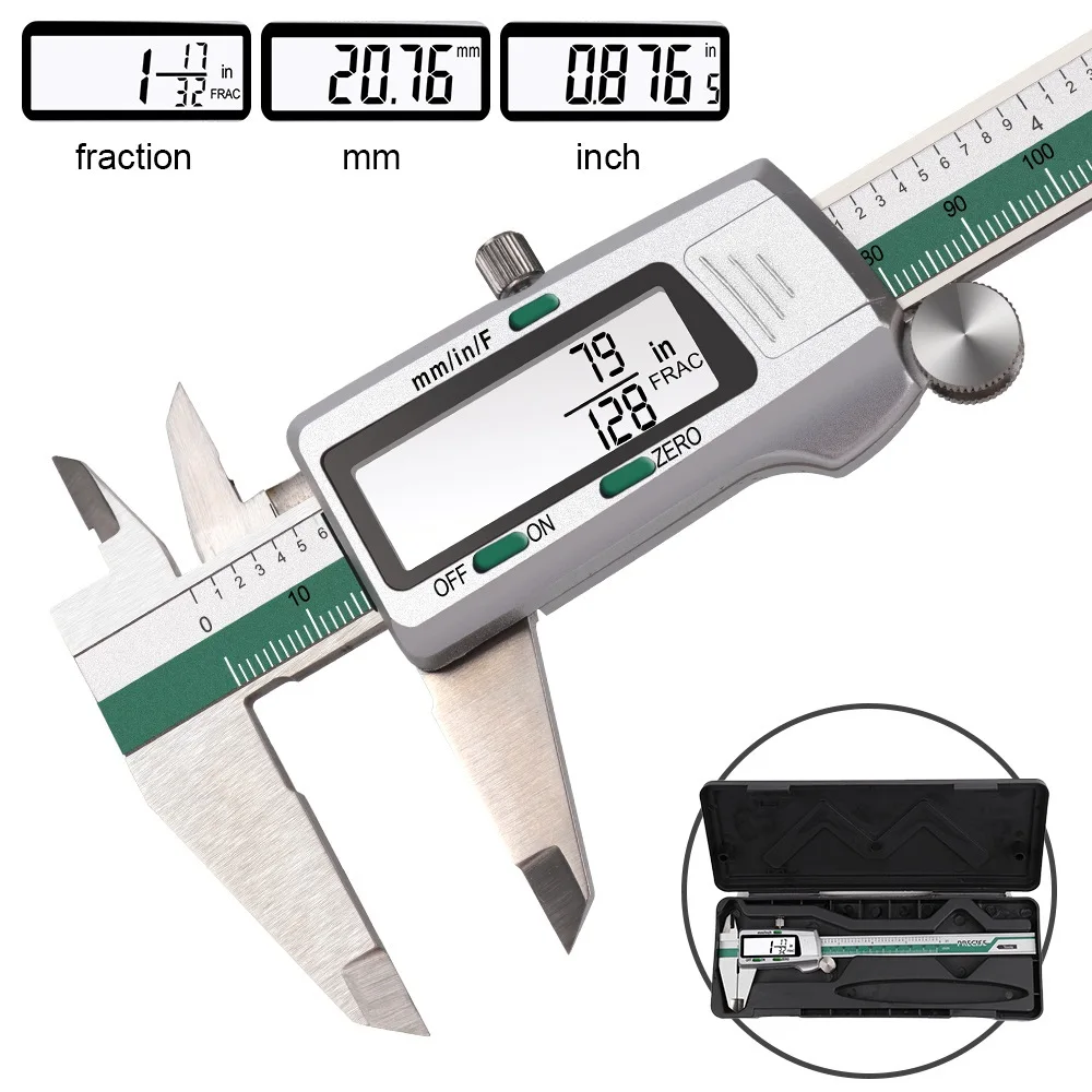 Stainless Steel Electronic Digital Caliper 150mm LCD Vernier Caliper High Precision Micrometer Measuring Tool Digital Calipers
Stainless Steel Electronic Digital Caliper 150mm LCD Vernier Caliper High Precision Micrometer Measuring Tool Digital Calipers