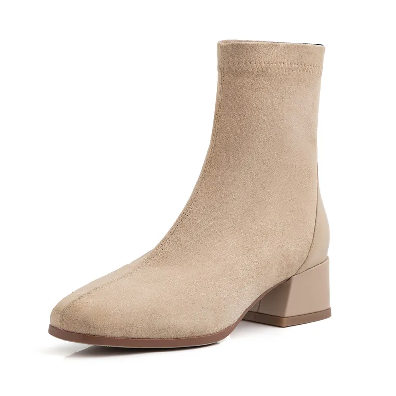 FOREADA Real Leather Ankle Boots Med Heel Woman Boots Chunky Heel Short Boots Square Toe Ladies Shoes Autumn Winter Apricot 40
FOREADA Real Leather Ankle Boots Med Heel Woman Boots Chunky Heel Short Boots Square Toe Ladies Shoes Autumn Winter Apricot 40
