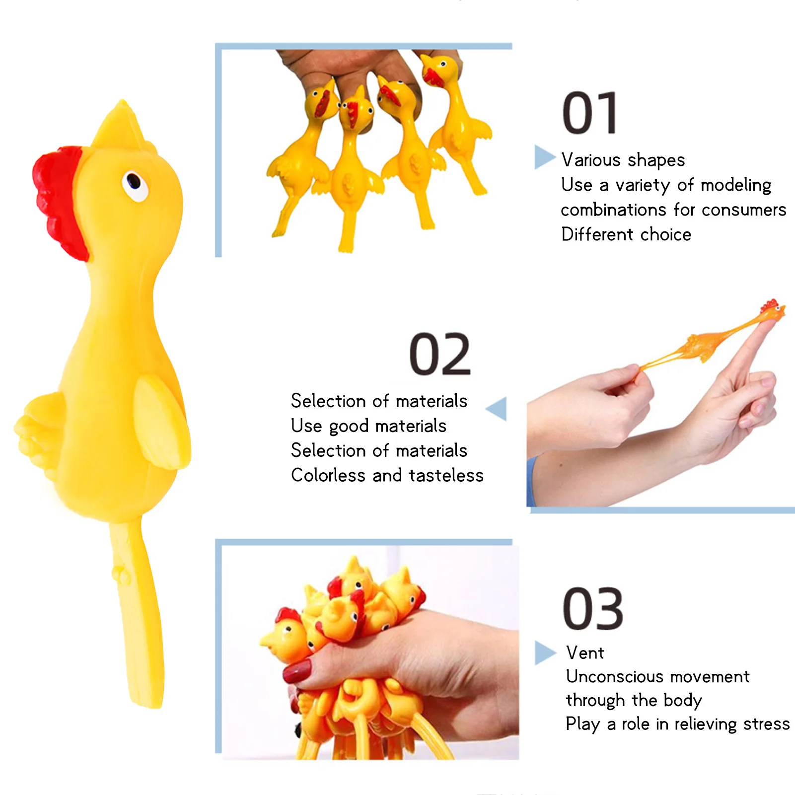 5pcs Funny Catapult Turkey Slingshot Chicken Joke Toys Fidget Toys For Anxiety Sensory Toys Autism Stress Relief For Kids Adult
5pcs Funny Catapult Turkey Slingshot Chicken Joke Toys Fidget Toys For Anxiety Sensory Toys Autism Stress Relief For Kids Adult
