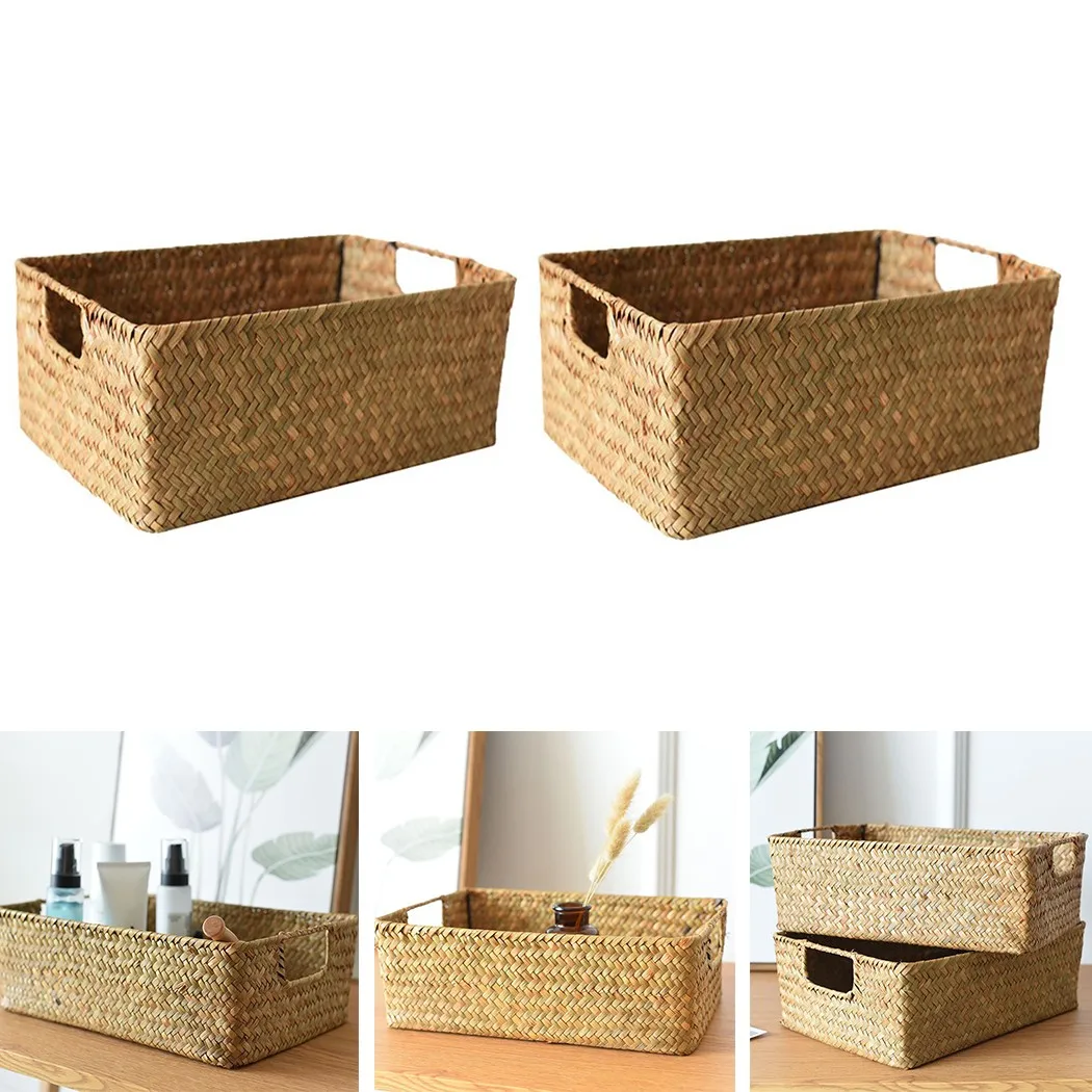 Hand-woven Storage Basket Clothing Storage Basket Woven Rectangular Straw Dried Flower Fruit Pot Storage Container Organizer
Hand-woven Storage Basket Clothing Storage Basket Woven Rectangular Straw Dried Flower Fruit Pot Storage Container Organizer