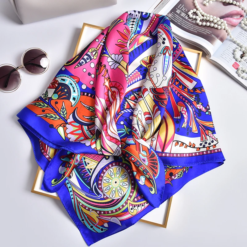 Women's 100% Real Silk Square Scarves Luxury Pure Silk Kerchief Elegant Soft Touch Bandana 88*88cm Floral Pattern Neckerchief
Women's 100% Real Silk Square Scarves Luxury Pure Silk Kerchief Elegant Soft Touch Bandana 88*88cm Floral Pattern Neckerchief