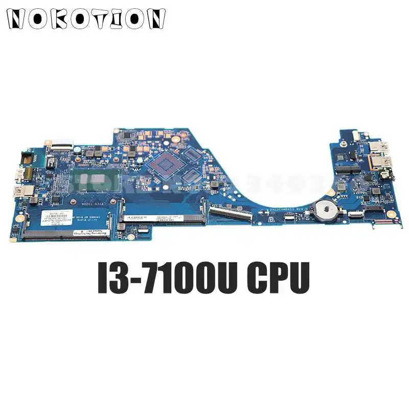 Материнская плата NOKOTION для ноутбука HP PAVILION 14-AL 14-AL061NR, I3-7100U CPU DDR4 903705-001 903705-601 904733-001 G31A DAG31AMB6D
Материнская плата NOKOTION для ноутбука HP PAVILION 14-AL 14-AL061NR, I3-7100U CPU DDR4 903705-001 903705-601 904733-001 G31A DAG31AMB6D