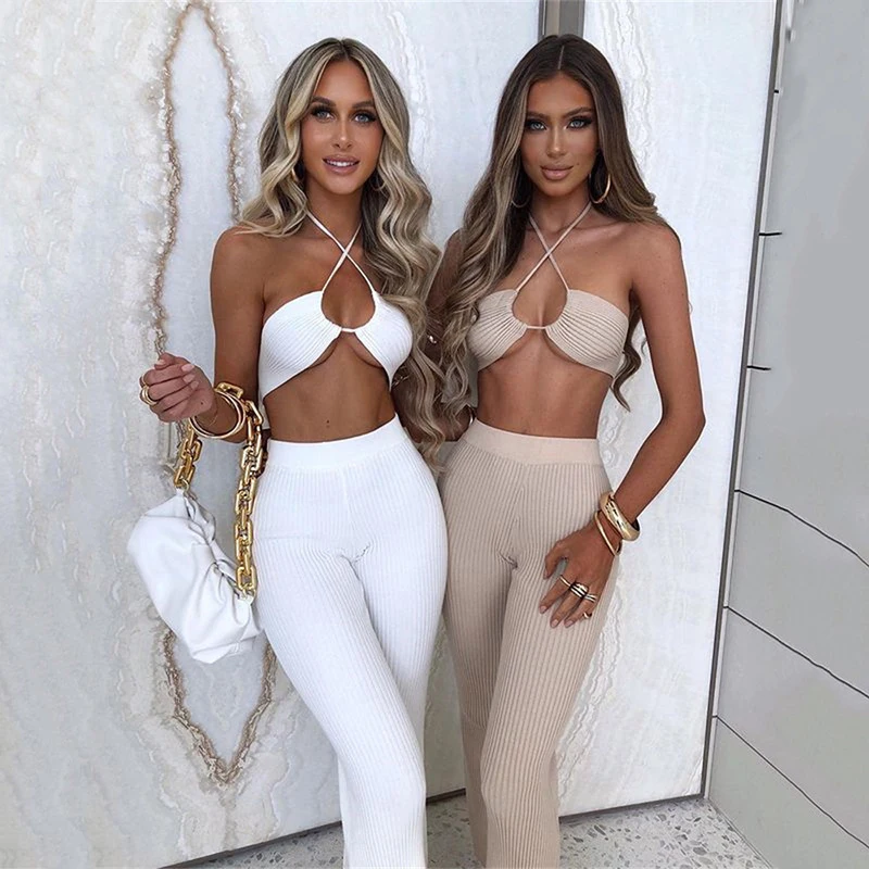 Kayotuas Women Two Piece Set Halter Backless 2022 Summer Club Party Crop Top Pants Streetwear Sexy Slim Outfits Sportswear
Kayotuas Women Two Piece Set Halter Backless 2022 Summer Club Party Crop Top Pants Streetwear Sexy Slim Outfits Sportswear