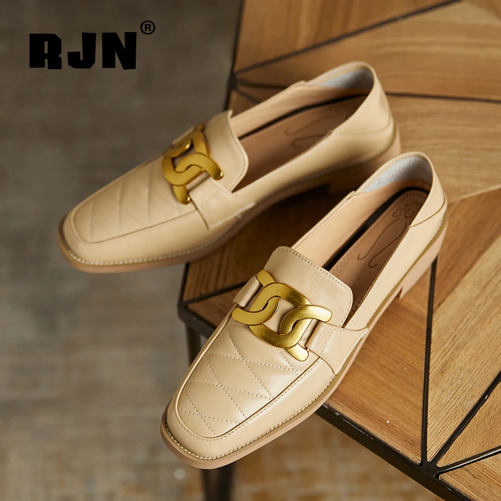 RJN 2021 Spring New Women Shoes Retro Square Toe Low-Heel Metal Decoration Loafers Comfortable Casual Slip-On Ladies Pumps RO535 
RJN 2021 Spring New Women Shoes Retro Square Toe Low-Heel Metal Decoration Loafers Comfortable Casual Slip-On Ladies Pumps RO535