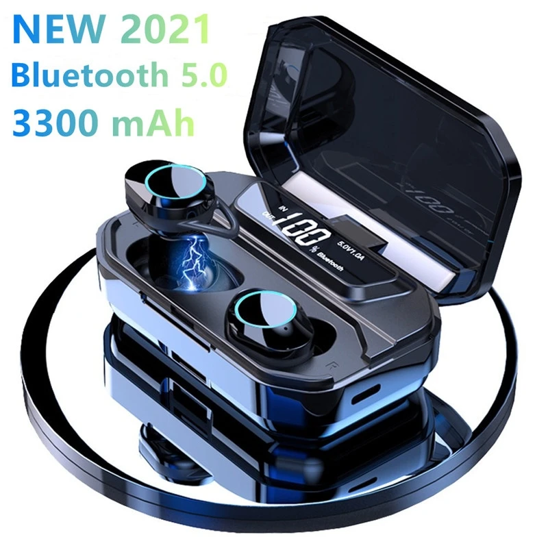 Bluetooth Headset 5.0 TWS Wireless Earphones Music Touch control IPX7 Waterproof Earbuds Headphone with charging box
Bluetooth Headset 5.0 TWS Wireless Earphones Music Touch control IPX7 Waterproof Earbuds Headphone with charging box