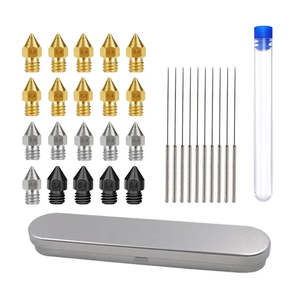 32pcs 3D Printer Nozzle Cleaning Kit Stainless Steel MK8 Nozzle Cleaning Needles Tools Set with Storage Box 3D Printer Parts
32pcs 3D Printer Nozzle Cleaning Kit Stainless Steel MK8 Nozzle Cleaning Needles Tools Set with Storage Box 3D Printer Parts