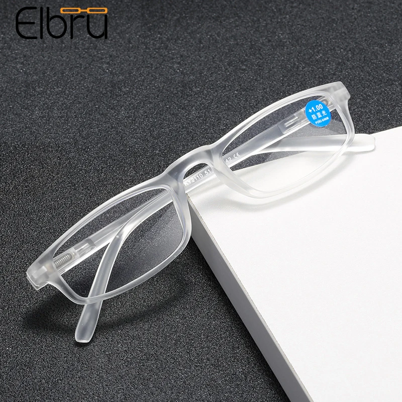 

Elbru Anti Blue Light Reading Glasses Women Men Presbyopia Eyeglasses Ultralight Spring Leg Hyperopia Eyewear Diopters +1.0 +4.0