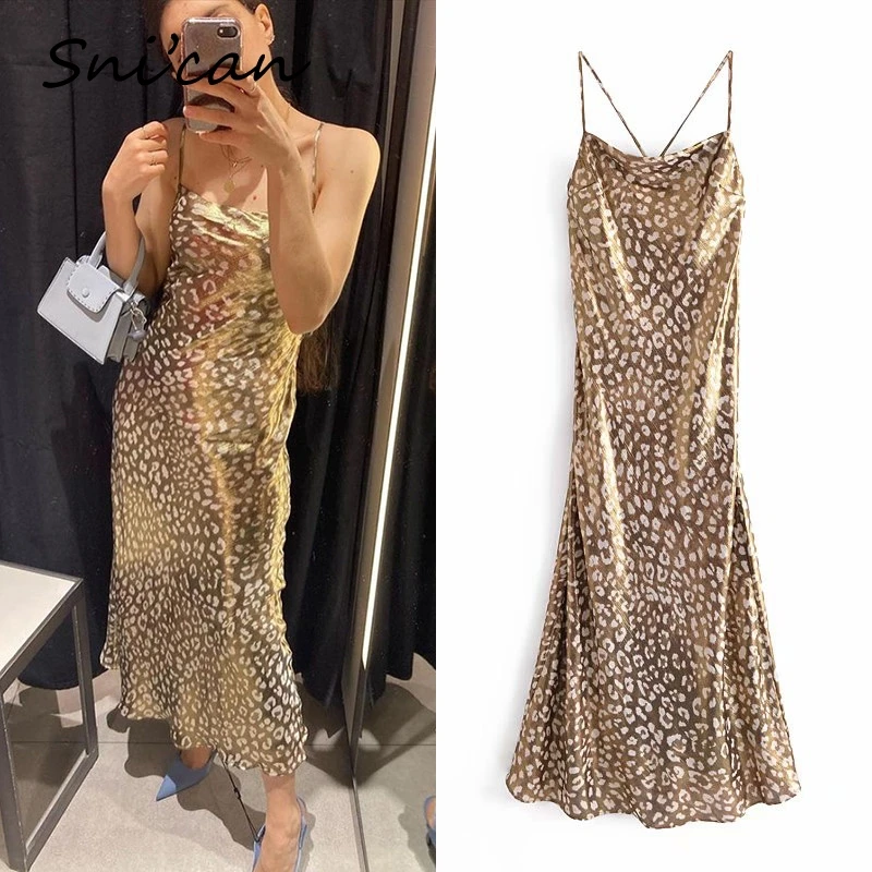 Sncian Leopard Print Dress With Lining Backless Bandage Satin Robe Sexy Party Club Dresses Za Women 2021 Vestidos Largos Summer
Sncian Leopard Print Dress With Lining Backless Bandage Satin Robe Sexy Party Club Dresses Za Women 2021 Vestidos Largos Summer
