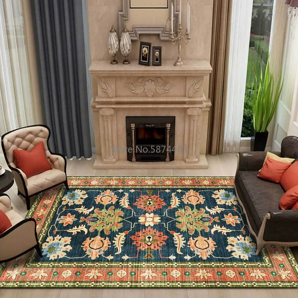Fashion European Style Flower Dark Blue Green Flower Ethnic Style Living Room Bedroom Bedside Carpet Floor Mat
Fashion European Style Flower Dark Blue Green Flower Ethnic Style Living Room Bedroom Bedside Carpet Floor Mat