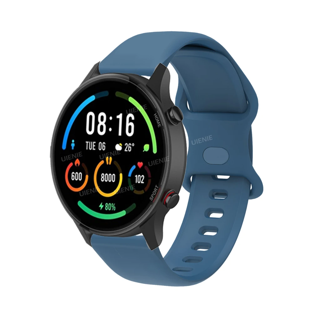 Силиконовый ремешок для часов Xiaomi Mi Watch цветной спортивный 22 мм Color / gt 2 46 |