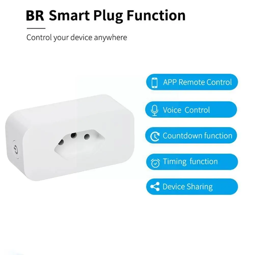 Brazil Smart Plug Wifi Socket For Tuya WiFi Zigbee With Works Timing APP Function Assist 3.0 Control Alexa Tuya Smartlife G G7I2
Brazil Smart Plug Wifi Socket For Tuya WiFi Zigbee With Works Timing APP Function Assist 3.0 Control Alexa Tuya Smartlife G G7I2