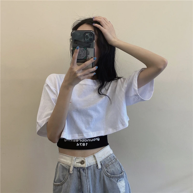 Preppy Style Loose Short-Sleeved T-shirt Female Ins Popular Net Red Small Crop-Top Short Top with High-Waisted Trousers
Preppy Style Loose Short-Sleeved T-shirt Female Ins Popular Net Red Small Crop-Top Short Top with High-Waisted Trousers