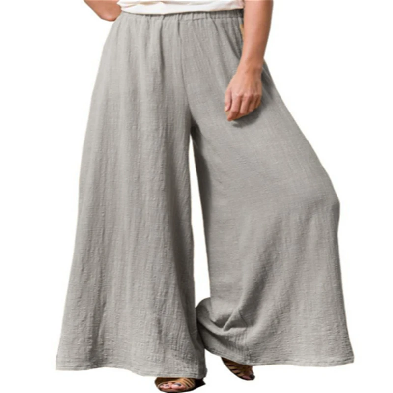 Summer Wide Leg Pants For Women Casual Elastic High Waist New Fashion Solid Color Loose Long Pants Pleated Pant Trousers Femme
Summer Wide Leg Pants For Women Casual Elastic High Waist New Fashion Solid Color Loose Long Pants Pleated Pant Trousers Femme