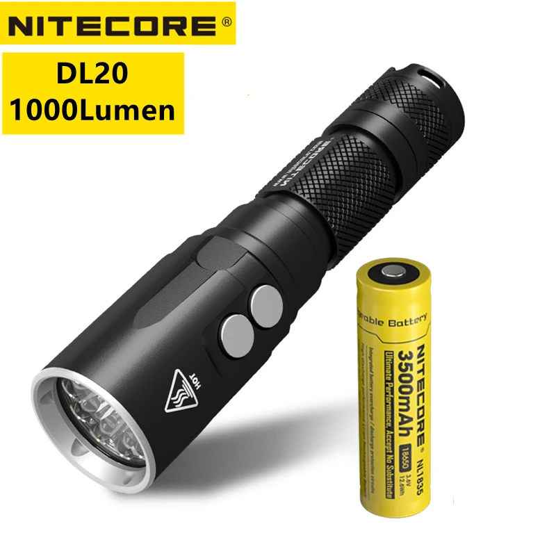 NITECORE DL20 Diving Light 100 Meters Submersible 1000Lumens White+Red Light Utilizes CREE XP-L HI V3 LED Underwater Flashlight
NITECORE DL20 Diving Light 100 Meters Submersible 1000Lumens White+Red Light Utilizes CREE XP-L HI V3 LED Underwater Flashlight