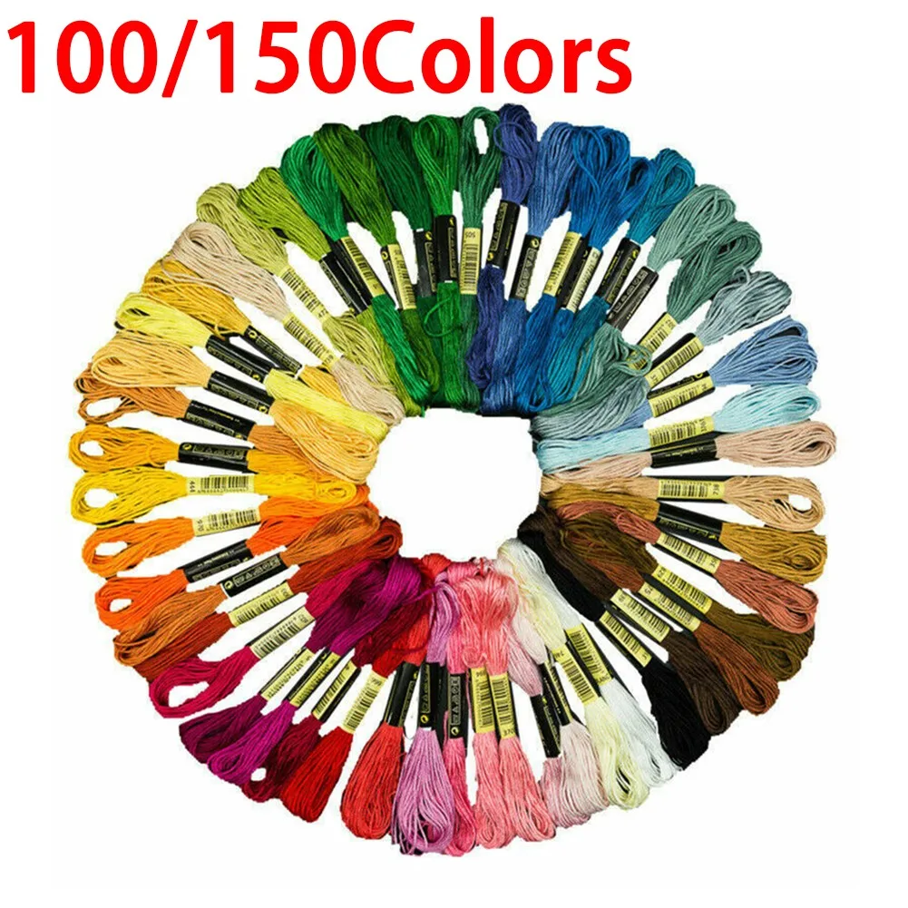 100/150 Colors Embroidery Thread Cotton Stitch Braiding Skeins Craft Sewing Color Cross DIY Sewing Accessories Skeins Craft
100/150 Colors Embroidery Thread Cotton Stitch Braiding Skeins Craft Sewing Color Cross DIY Sewing Accessories Skeins Craft