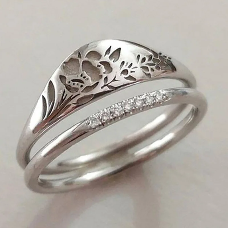 Temperament Vintage Hollow Flower Rings for Women Gold Color Women's Wedding Rings Jewelry Accessories Crystal Couple Rings Gift
Temperament Vintage Hollow Flower Rings for Women Gold Color Women's Wedding Rings Jewelry Accessories Crystal Couple Rings Gift