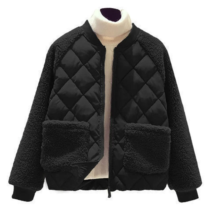 Winter Women Lightweight Cotton Padded Jacket Female Korean Loose Lamb Plush Patchwork Long Sleeve Zipper Coat Ladies Warm Tops
Winter Women Lightweight Cotton Padded Jacket Female Korean Loose Lamb Plush Patchwork Long Sleeve Zipper Coat Ladies Warm Tops