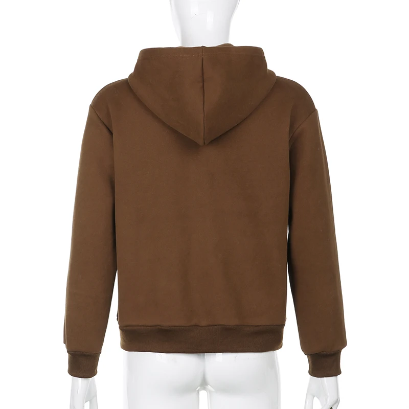 Zip Up Brown Y2K Hoodies Vintage Long Sleeve 90s Aesthetic Hooded Sweatshirt Women Letter Print Winter Jackets Coats 
Zip Up Brown Y2K Hoodies Vintage Long Sleeve 90s Aesthetic Hooded Sweatshirt Women Letter Print Winter Jackets Coats