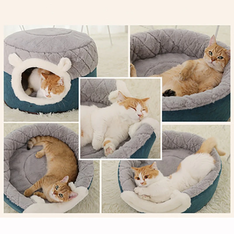 2 In 1 Round Cat Bed Detachable House Soft Plush Kennel Puppy Cushion Small Dogs Nest Winter Warm Sleeping Pet Mat Supplies
2 In 1 Round Cat Bed Detachable House Soft Plush Kennel Puppy Cushion Small Dogs Nest Winter Warm Sleeping Pet Mat Supplies