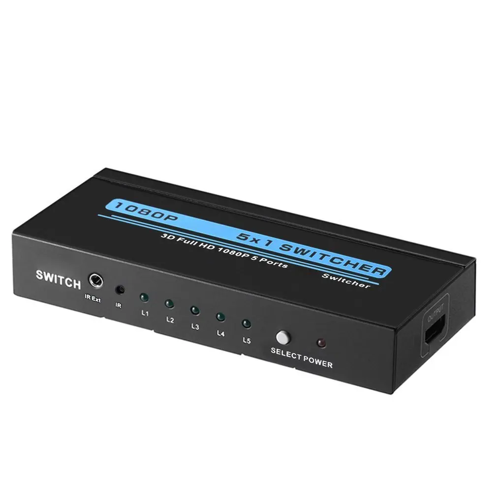 Цифровой 5-портовый HDMI-совместимый переключатель с ИК беспроводным пультом дистанционного управления и адаптером питания переменного тока...
Цифровой 5-портовый HDMI-совместимый переключатель с ИК беспроводным пультом дистанционного управления и адаптером питания переменного тока...