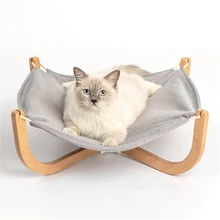 Деревянная кровать гамак для кошек летняя переносная рама