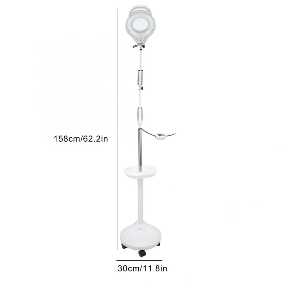 110V/220V 5X LED увеличительный торшер увеличитель со стеклянными линзами