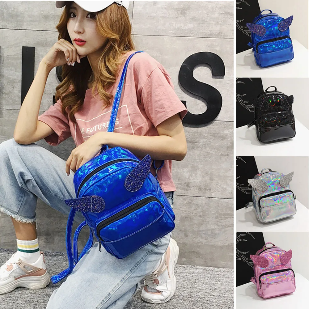 Backpack New Women Backpack Mini Travel Bags Laser Wing Backpack Girls Shoulder Bag PU Leather Holographic Student Backpacks
Backpack New Women Backpack Mini Travel Bags Laser Wing Backpack Girls Shoulder Bag PU Leather Holographic Student Backpacks