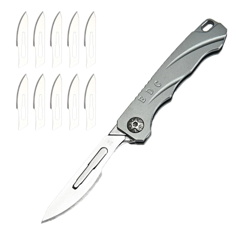 Aluminum Alloy Folding Art Knife Outdoor EDC Tool Knife Emergency Scalpel Knife 24BD
Aluminum Alloy Folding Art Knife Outdoor EDC Tool Knife Emergency Scalpel Knife 24BD