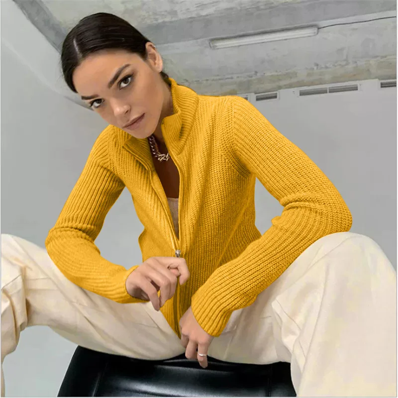 Women Knit Cardigan Sweater Autumn Winter Thickening Women Casual Zipper Open Stitch Loose Long Sleeve Knitted Outwear Female
Women Knit Cardigan Sweater Autumn Winter Thickening Women Casual Zipper Open Stitch Loose Long Sleeve Knitted Outwear Female