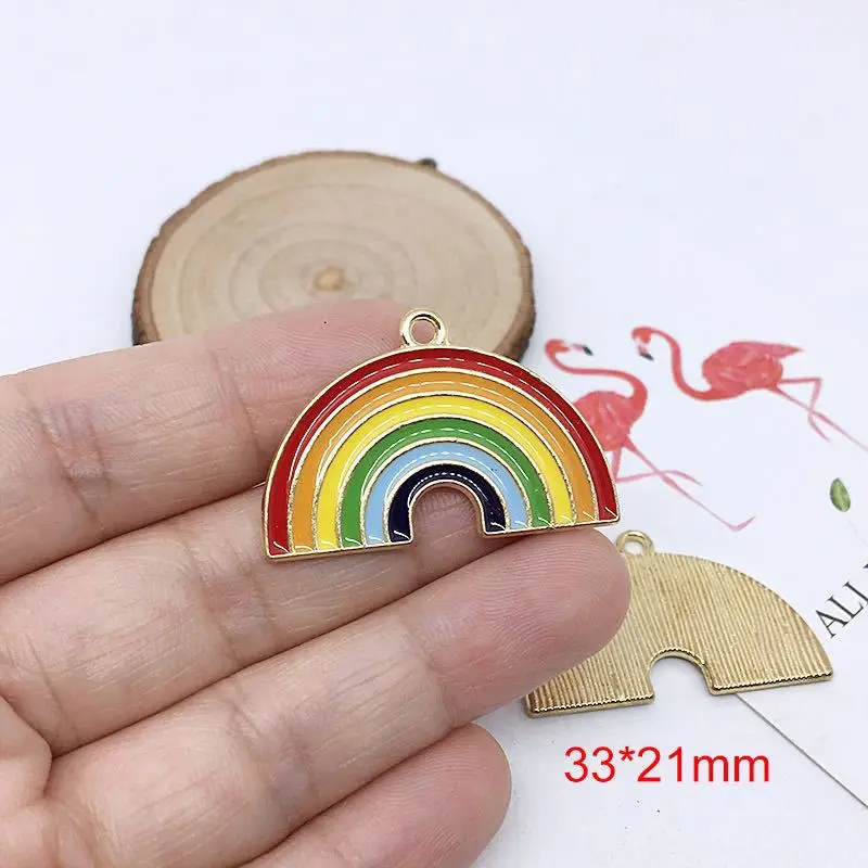 10 шт./лот радуга 21*33 мм Diy дизайн для изготовления ювелирных изделий, сережек, браслетов или ожерелий, эмалированные Подвески ручной работы
10 шт./лот радуга 21*33 мм Diy дизайн для изготовления ювелирных изделий, сережек, браслетов или ожерелий, эмалированные Подвески ручной работы