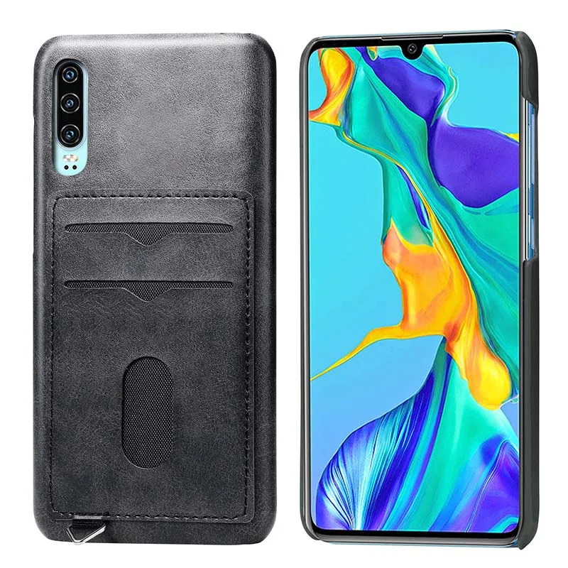 2-слойный бизнес кредитной карты карман для Huawei P30 P20 Mate 20 Pro 7A чехол держателя