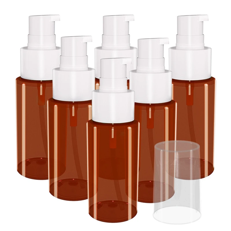 Empty Amber Brown Plastic Bottles (6 Pack), Plastic Containers for Shampoo, Lotions, Liquid Body Soap, Creams
Empty Amber Brown Plastic Bottles (6 Pack), Plastic Containers for Shampoo, Lotions, Liquid Body Soap, Creams