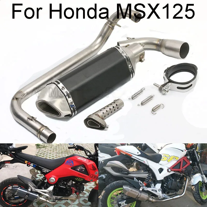 51mm Motorcycle Exhaust Connect Pipe With DB Killer With Ak Muffler Slip on Full System Exhaust For HONDA MSX125 2012-2015 year
51mm Motorcycle Exhaust Connect Pipe With DB Killer With Ak Muffler Slip on Full System Exhaust For HONDA MSX125 2012-2015 year