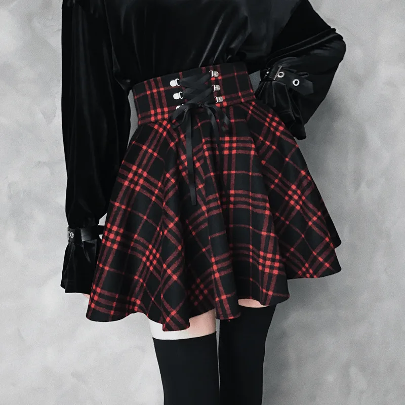 Red Plaid Skirt Ladies Wide Waist Red Black Skirt Women's High Waist Pleated Skirt Girls Elegant School Uniform Skirt
Red Plaid Skirt Ladies Wide Waist Red Black Skirt Women's High Waist Pleated Skirt Girls Elegant School Uniform Skirt