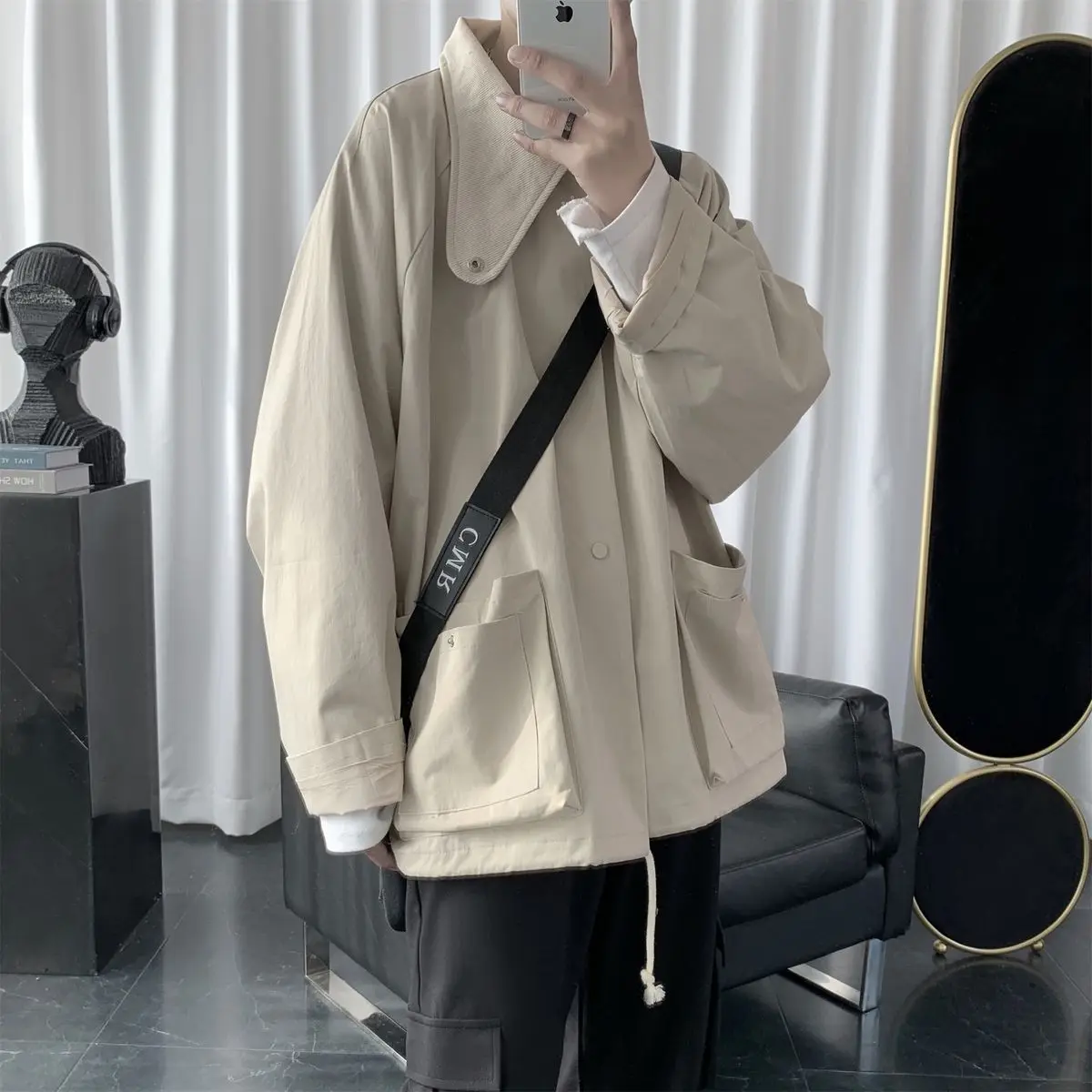 2020 Men's Multi-pocket Military Bomber Jacket Streetwear Clothes Hip Hop Style Coats Khaki/black Color Windbreaker Size M-2XL
2020 Men's Multi-pocket Military Bomber Jacket Streetwear Clothes Hip Hop Style Coats Khaki/black Color Windbreaker Size M-2XL