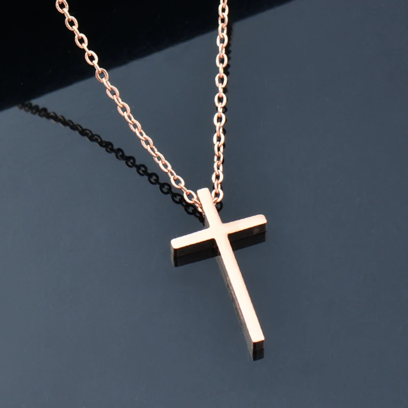 KIOOZOL Classic Stainless Steel Cross Pendant Rose Gold Choker Necklace For Women Girls Simple Jewelry Gift 2021 Trend 307 DP1
KIOOZOL Classic Stainless Steel Cross Pendant Rose Gold Choker Necklace For Women Girls Simple Jewelry Gift 2021 Trend 307 DP1