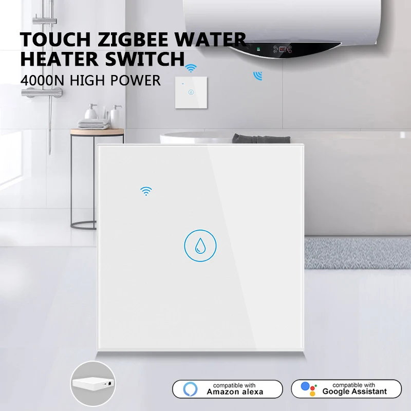 EU Standard Zigbee Boiler Switch 20A Touch Switch Tuya Smart/Zigbee Water Heater Switch App Voice Control By Alexa Google Home
EU Standard Zigbee Boiler Switch 20A Touch Switch Tuya Smart/Zigbee Water Heater Switch App Voice Control By Alexa Google Home