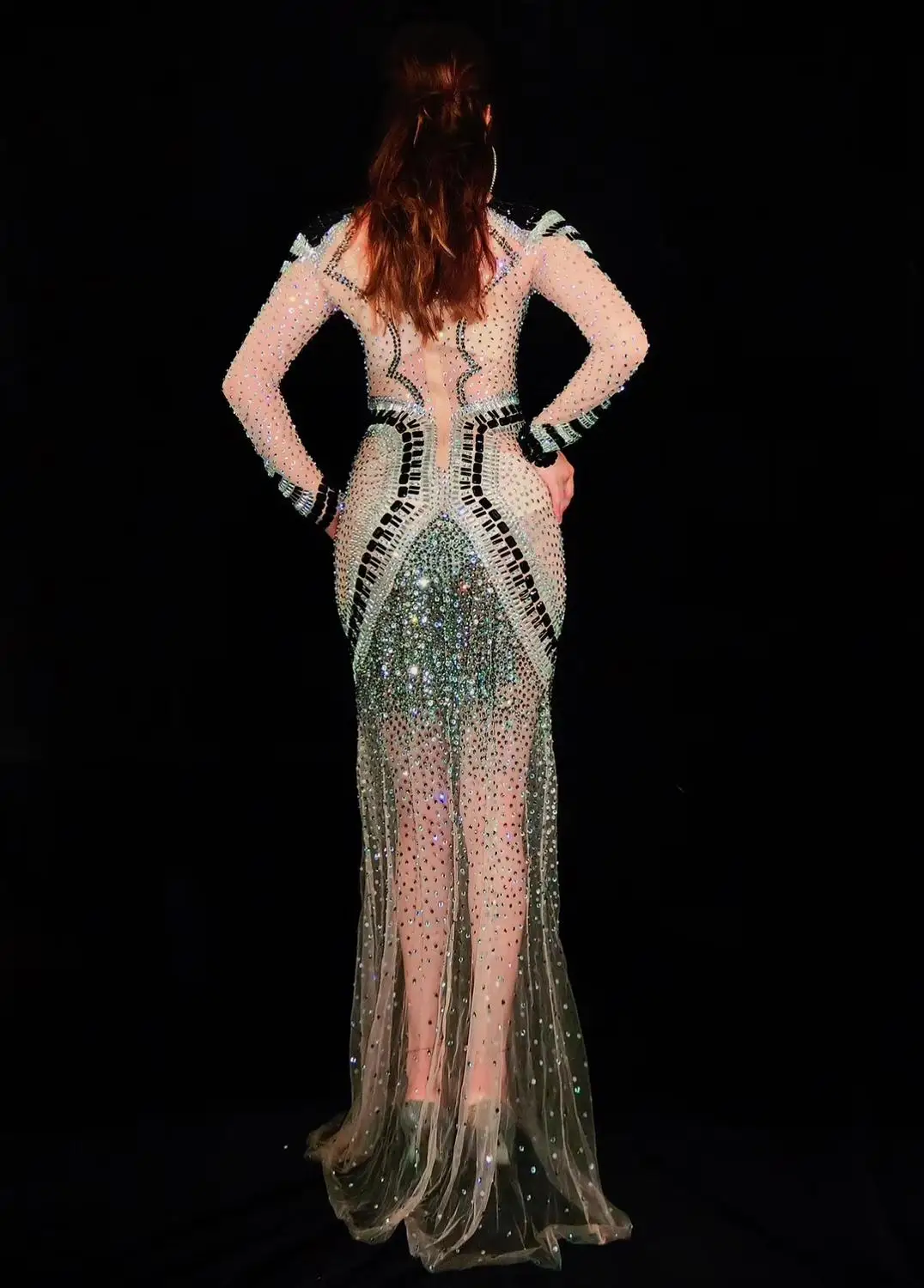 Mesh Perspective Rhinestone Women Luxury Sexy Evening Banquet Dress Cocktali Party Prom Women Dancing Dress Women Fashion Dress
Mesh Perspective Rhinestone Women Luxury Sexy Evening Banquet Dress Cocktali Party Prom Women Dancing Dress Women Fashion Dress