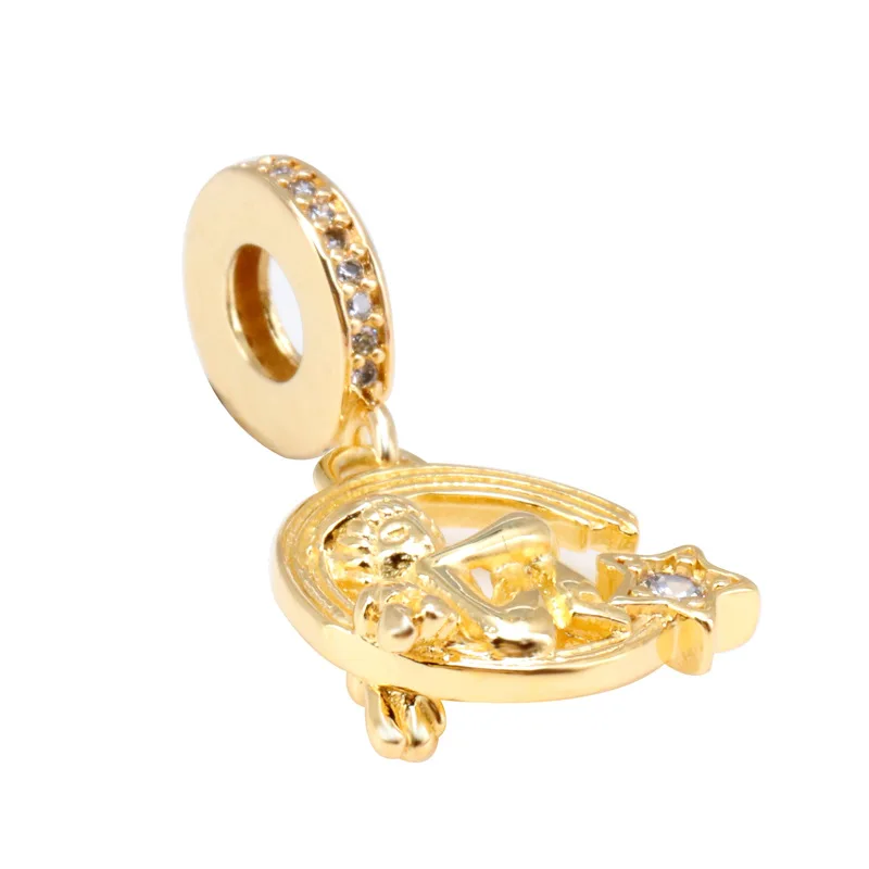 Amas 925 Sterling Silver Golden Angel and Shooting Star Pendant Angel Necklace Shooting Star Pendant Fit DIY Original Bracelet
Amas 925 Sterling Silver Golden Angel and Shooting Star Pendant Angel Necklace Shooting Star Pendant Fit DIY Original Bracelet