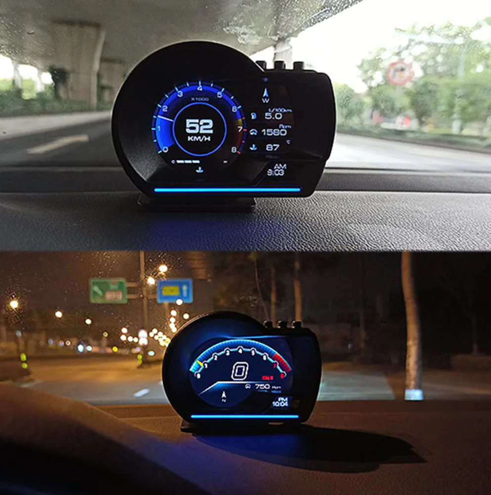 Universal HUD OBD + GPS Head-Up Display Intelligent LCD Instrument Car Speed Projector Speedometer Car Detector Oil Consumption 
Universal HUD OBD + GPS Head-Up Display Intelligent LCD Instrument Car Speed Projector Speedometer Car Detector Oil Consumption