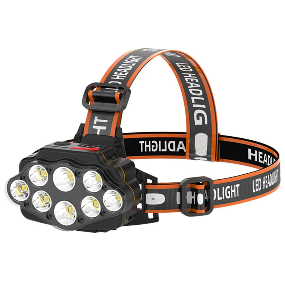 Super Bright LED Headlamp With 8*LED Bulbs Rechargeable Waterproof Outdoor LED Headlight Lightweight Materials Comfortable
Super Bright LED Headlamp With 8*LED Bulbs Rechargeable Waterproof Outdoor LED Headlight Lightweight Materials Comfortable